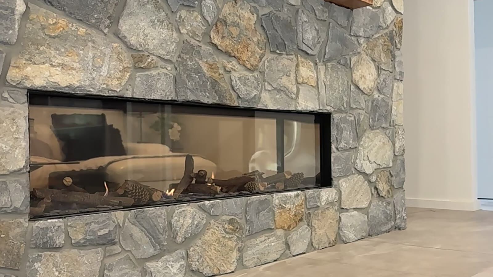 Stone Connection stone fireplace